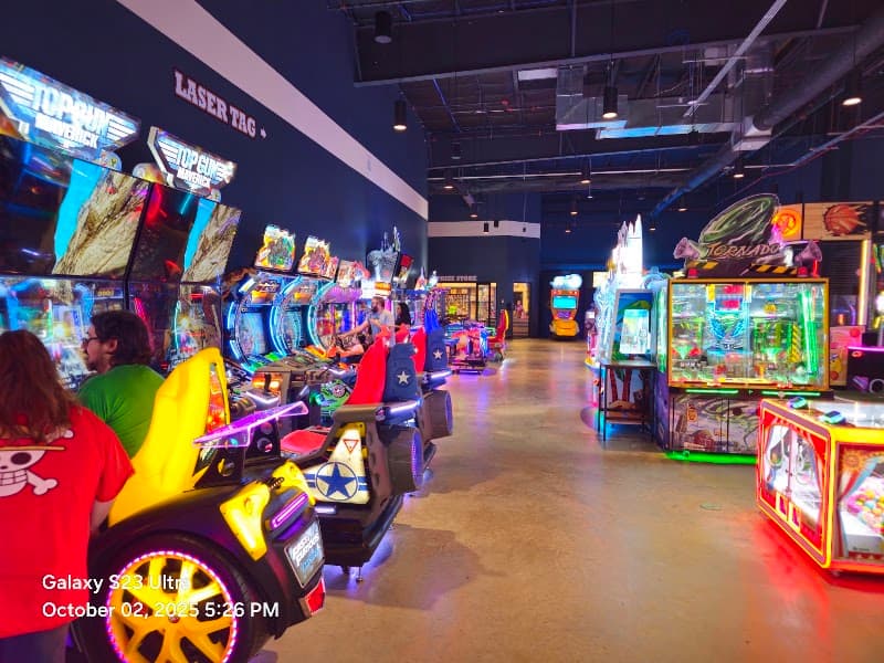 Interior view of McWally's bowling alley