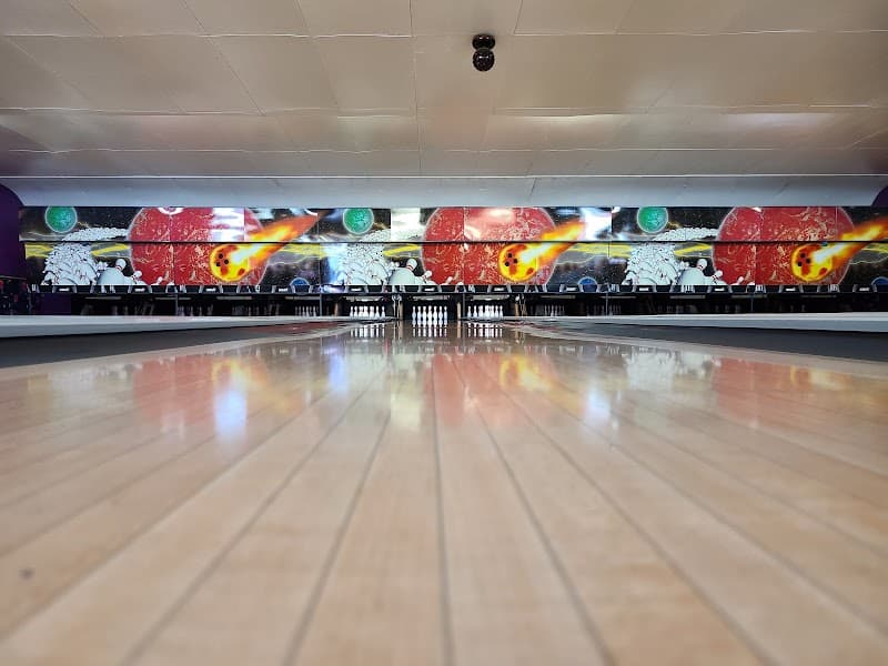 Interior view of Memory Lanes bowling alley