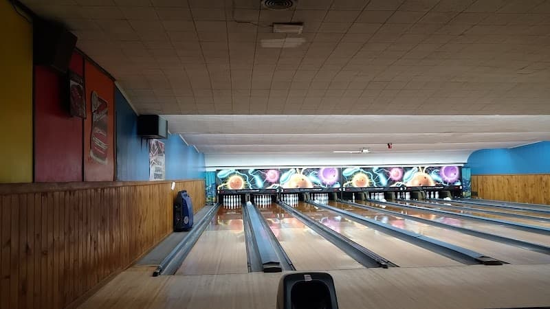 Interior view of Middleburgh Lanes & Laundromat bowling alley