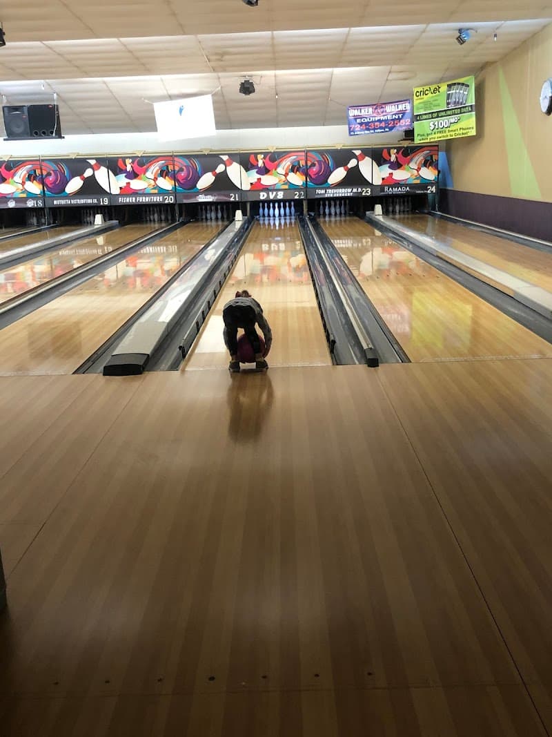 Interior view of Mohawk Lanes bowling alley