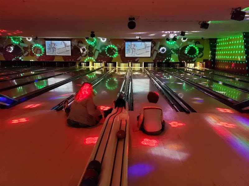 Interior view of Mohegan Bowl bowling alley