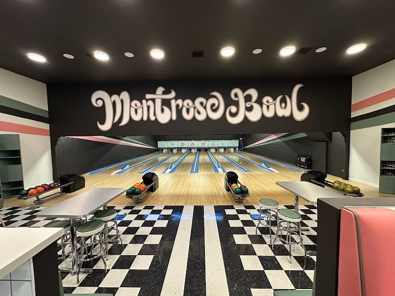 Interior view of Montrose Bowl bowling alley