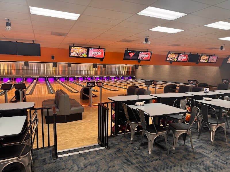 Interior view of NBVC Lanes bowling alley