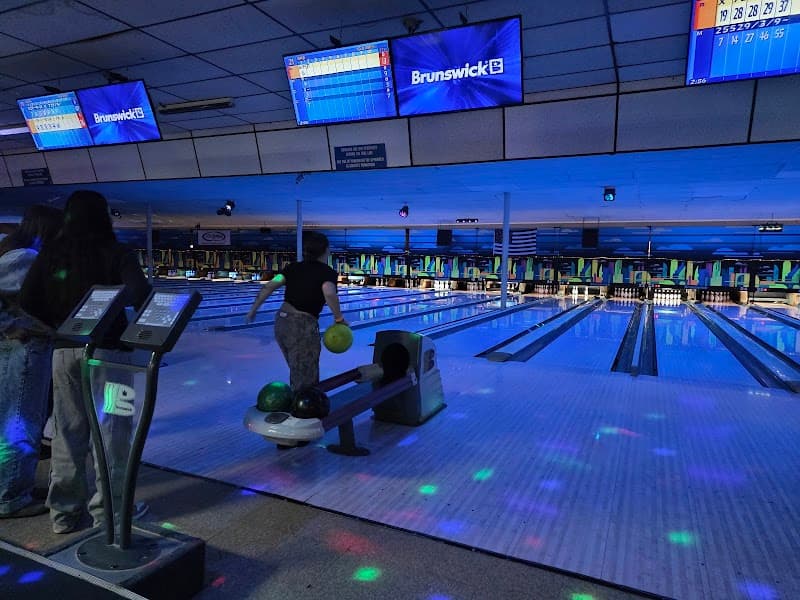 Interior view of New Great Valley Lanes bowling alley