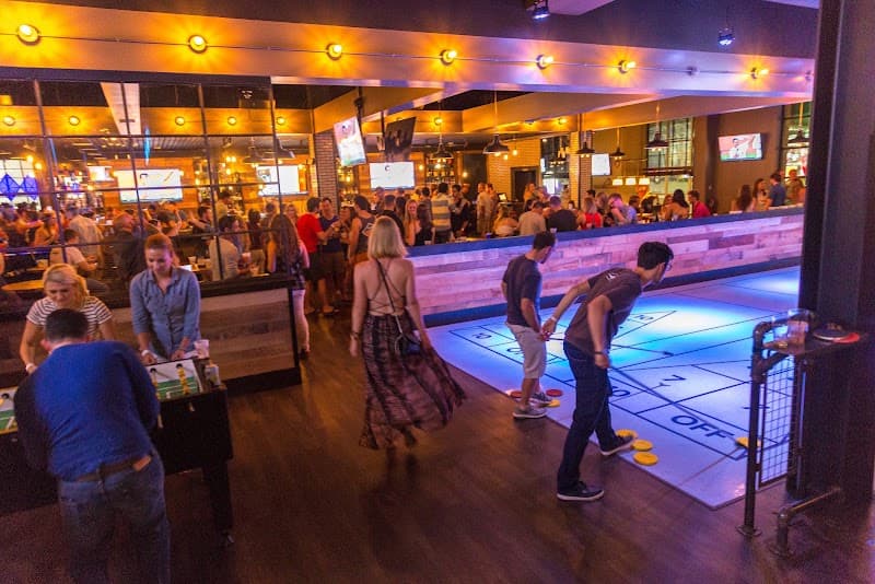 Interior view of No Other Pub by Sporting KC bowling alley