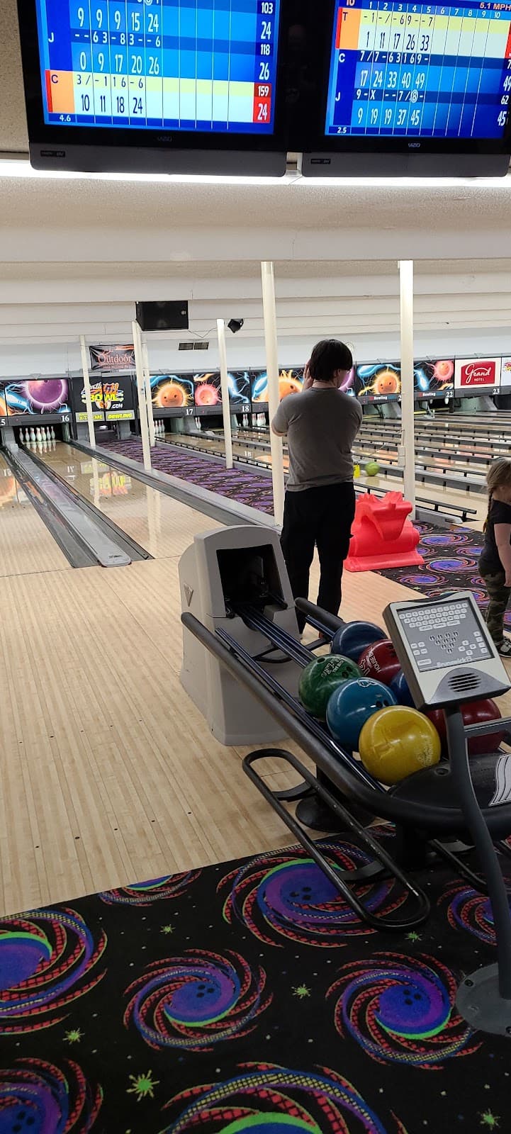 Interior view of North Hill Bowl bowling alley