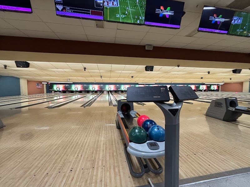 Interior view of Oak Hills Bowling Center bowling alley