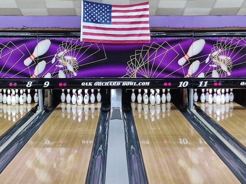Interior view of Oak Orchard Bowl bowling alley