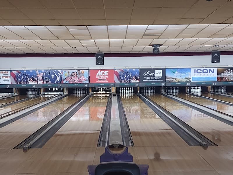 Interior view of Orchard Mesa Lanes bowling alley