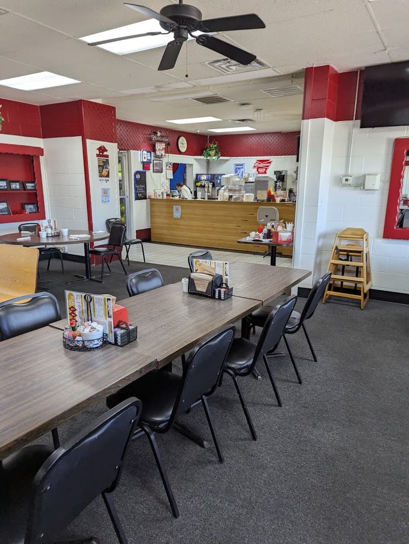 Interior view of Ozark Lanes Cafe bowling alley