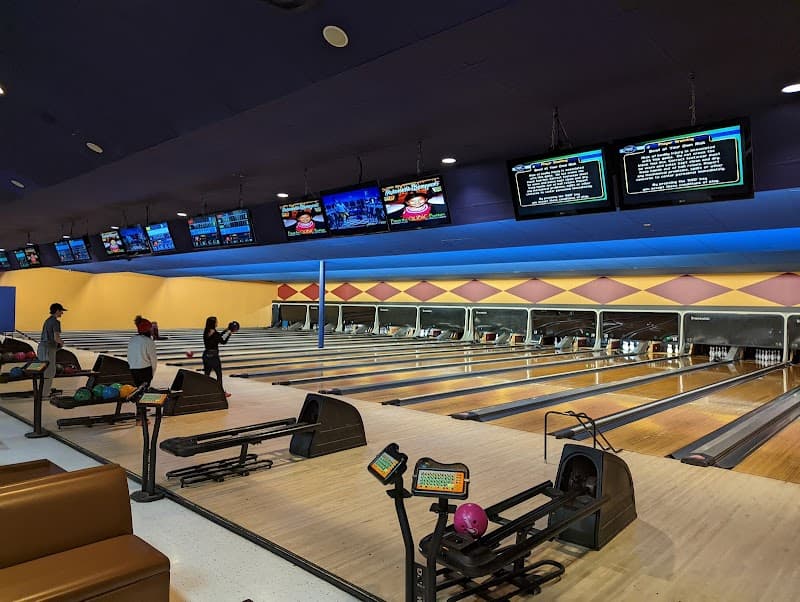 Interior view of Palace Bowling & Entertainment Center bowling alley
