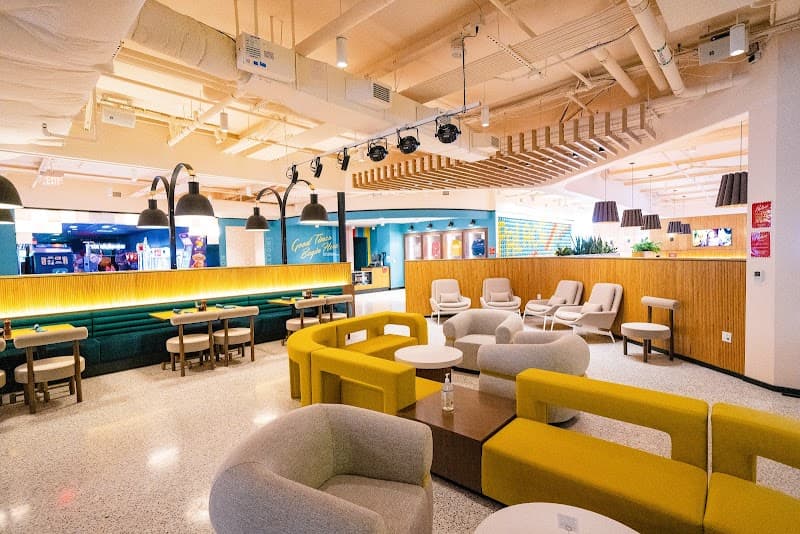 Interior view of Palace Social bowling alley