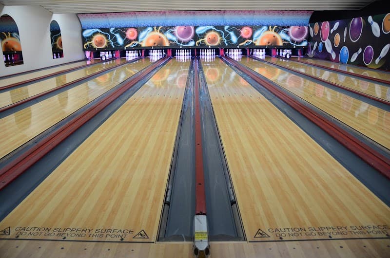 Interior view of Pana Bowl bowling alley