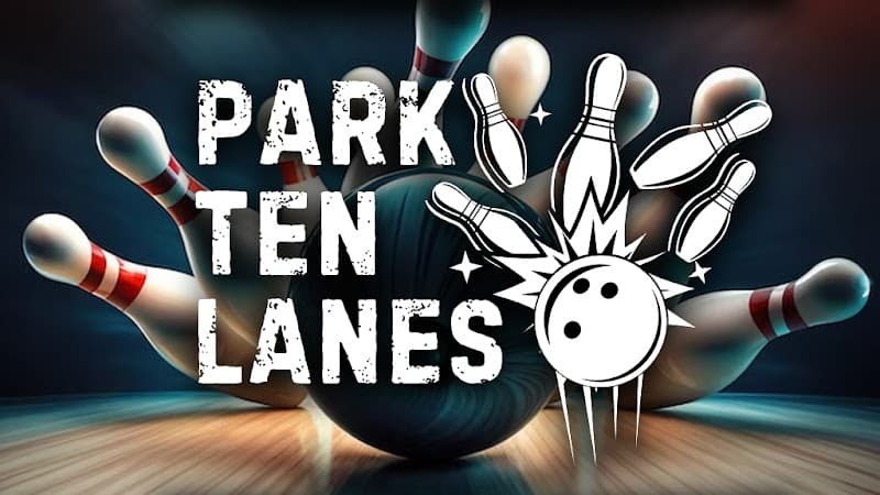 Interior view of Park Ten Lanes bowling alley