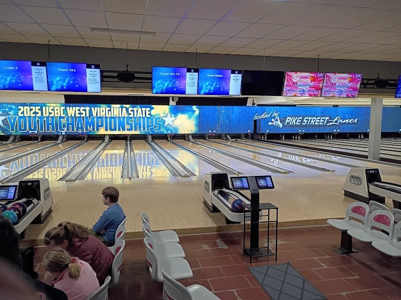 Interior view of Pike Street Lanes bowling alley