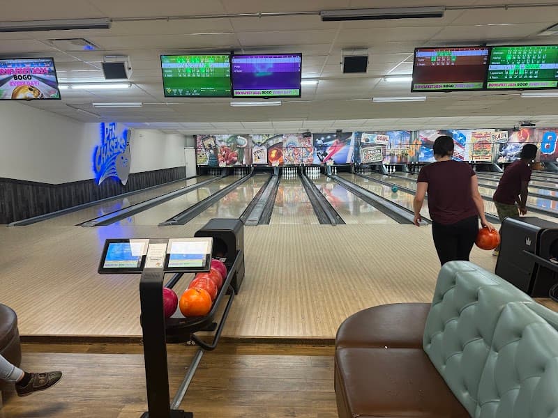 Interior view of Pin Chasers bowling alley