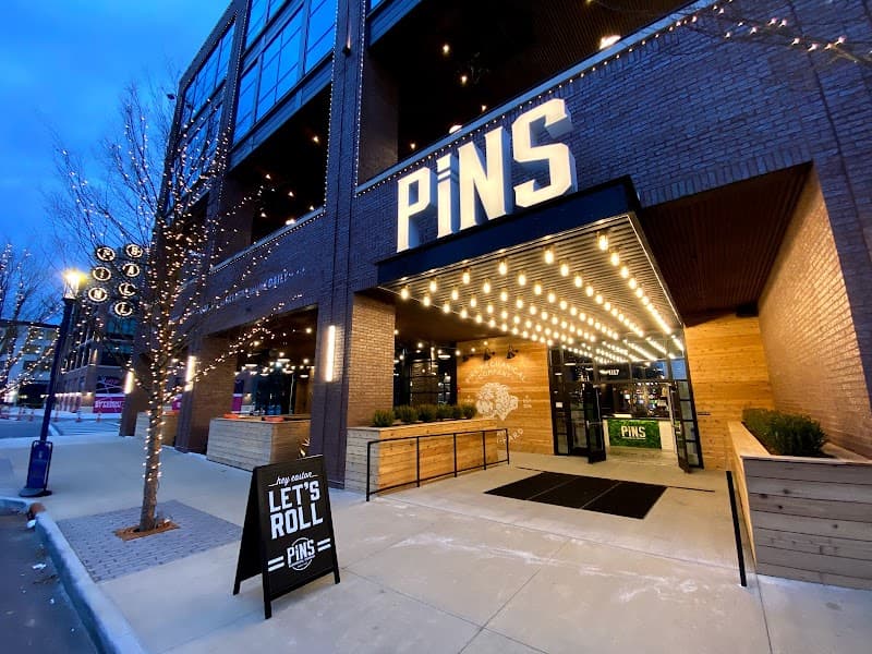 Interior view of Pins Mechanical Co. bowling alley