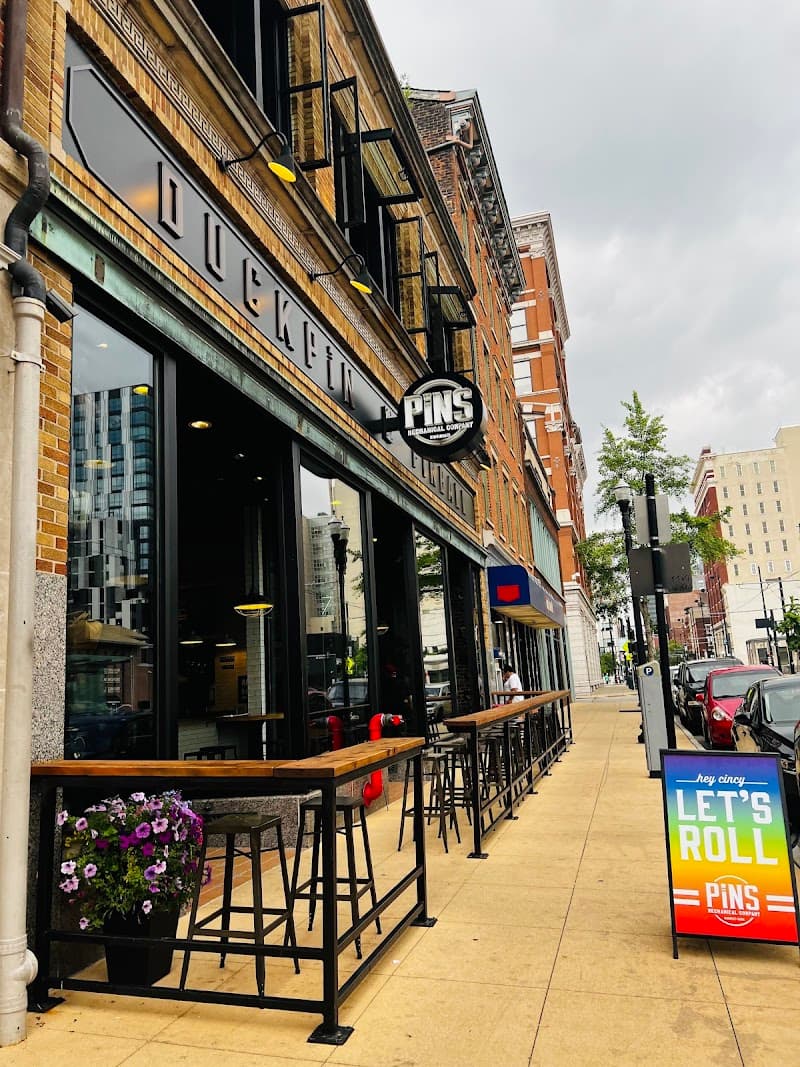 Interior view of Pins Mechanical Co. bowling alley