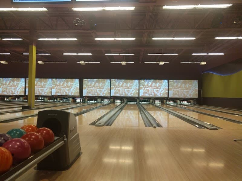 Interior view of Pinz Bowling Center bowling alley
