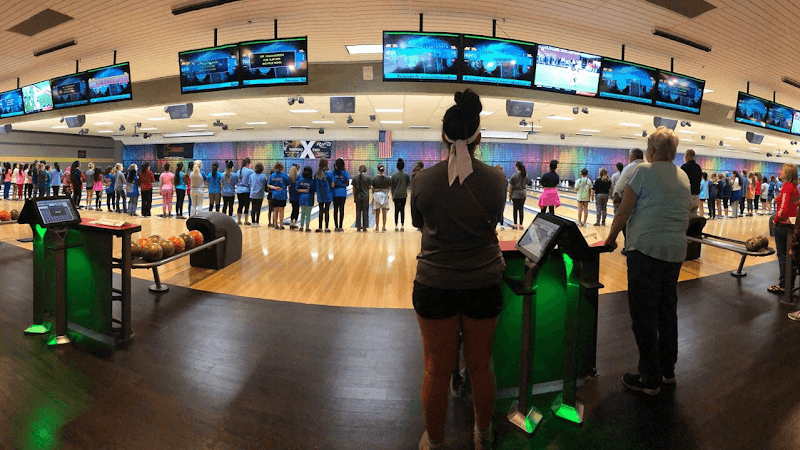 Interior view of Plano Super Bowl bowling alley
