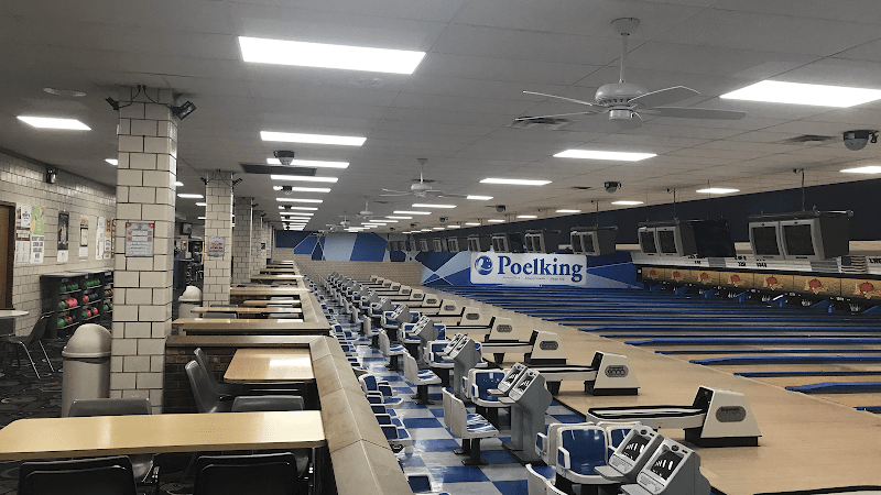 Interior view of Poelking Entertainment Network bowling alley