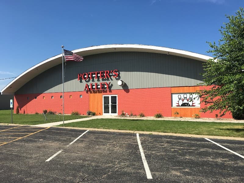 Interior view of Potter's Alley bowling alley