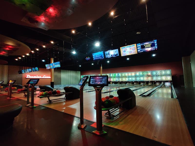 Interior view of Premier Lanes Entertainment Center bowling alley