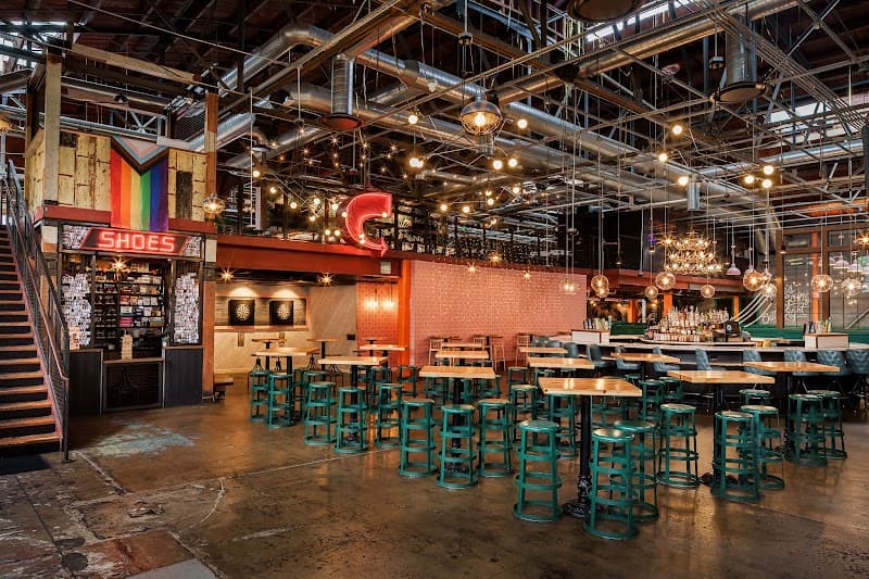Interior view of Punch Bowl Social bowling alley
