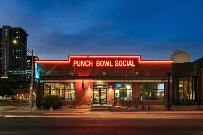 Interior view of Punch Bowl Social bowling alley
