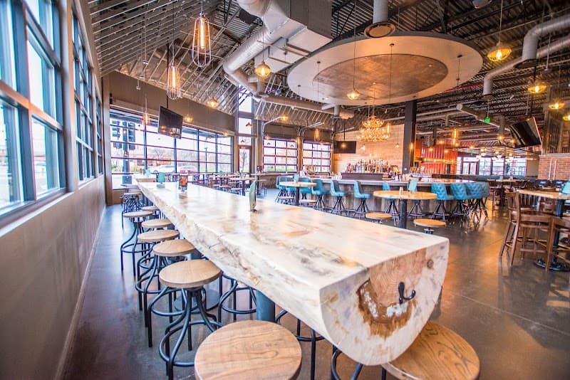 Interior view of Punch Bowl Social bowling alley