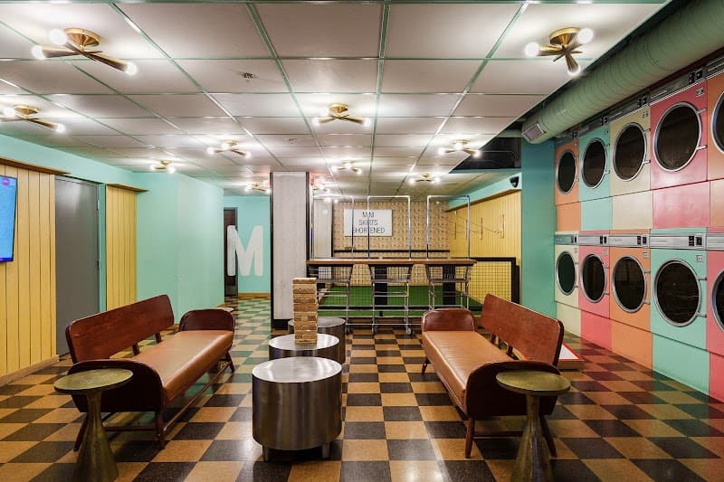 Interior view of Punch Bowl Social bowling alley