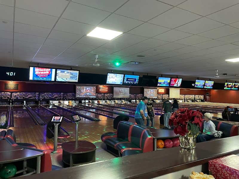 Interior view of Rancho Bowl bowling alley