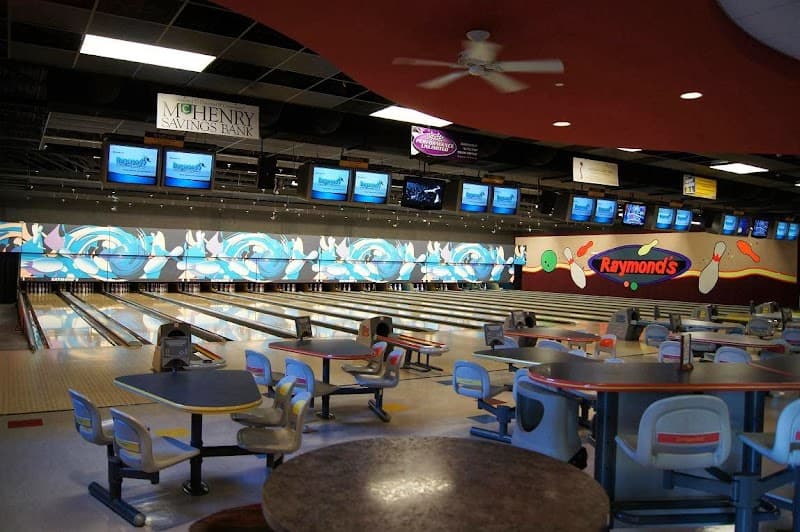 Interior view of Raymond's Bowl & Entertainment Center bowling alley
