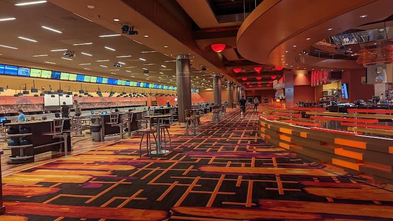 Interior view of Red Rock Lanes bowling alley