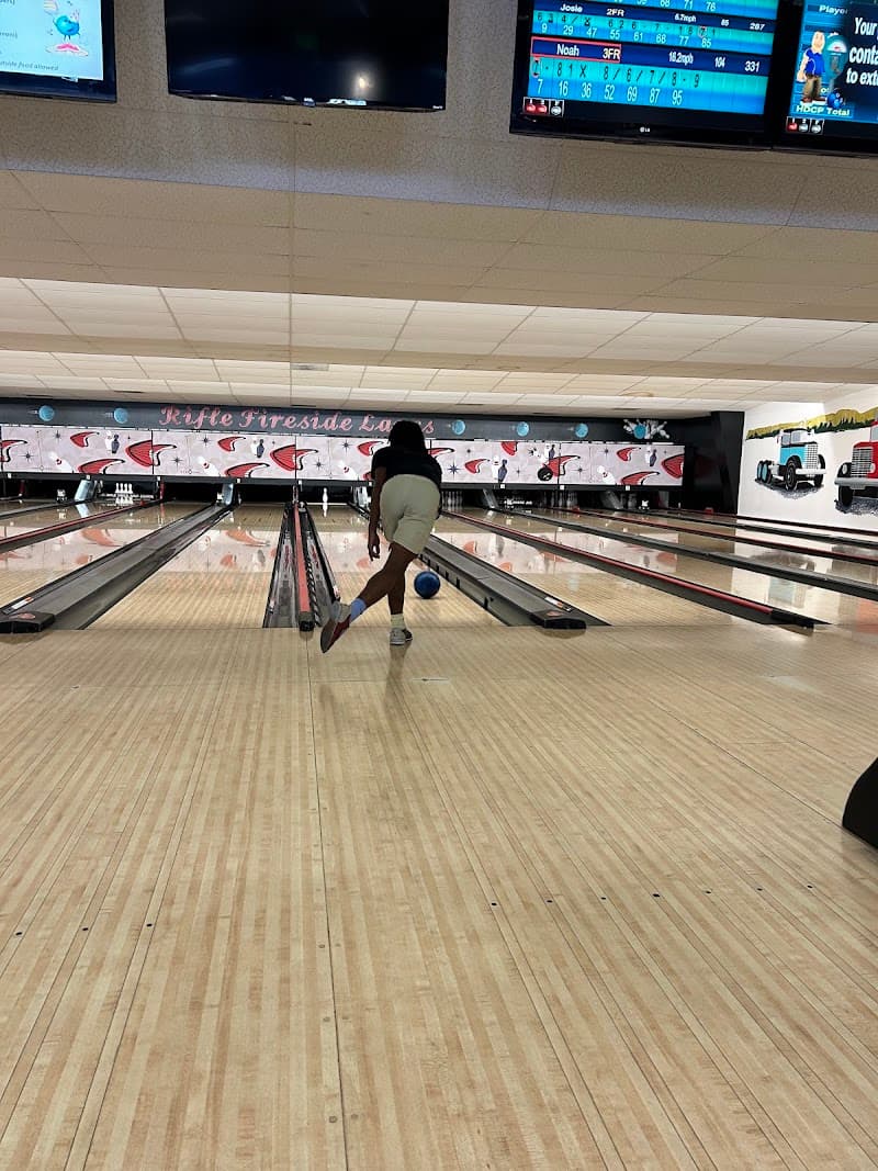 Interior view of Rifle Fireside Lanes bowling alley