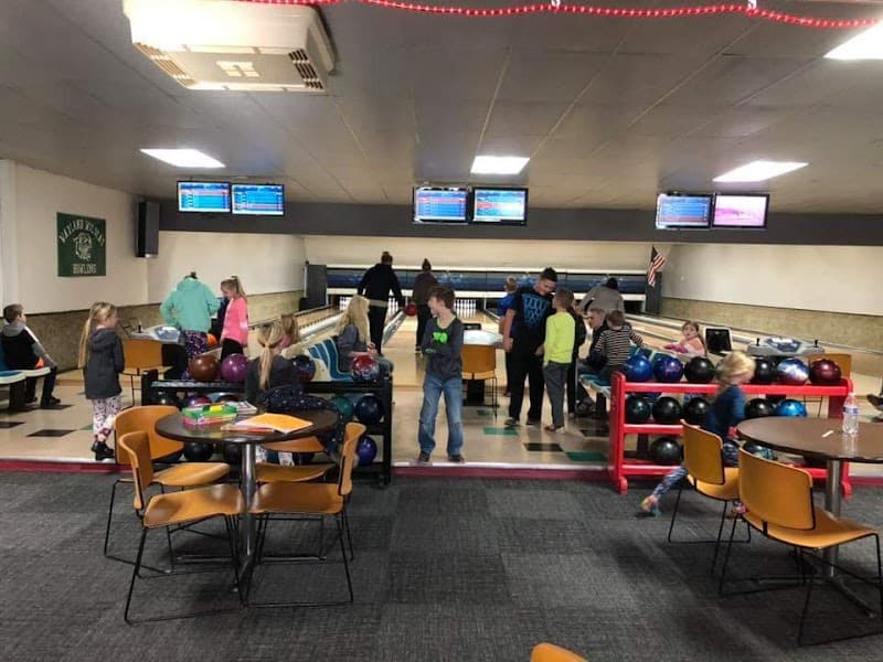 Interior view of Rock ‘N’ Bowl Wayland bowling alley