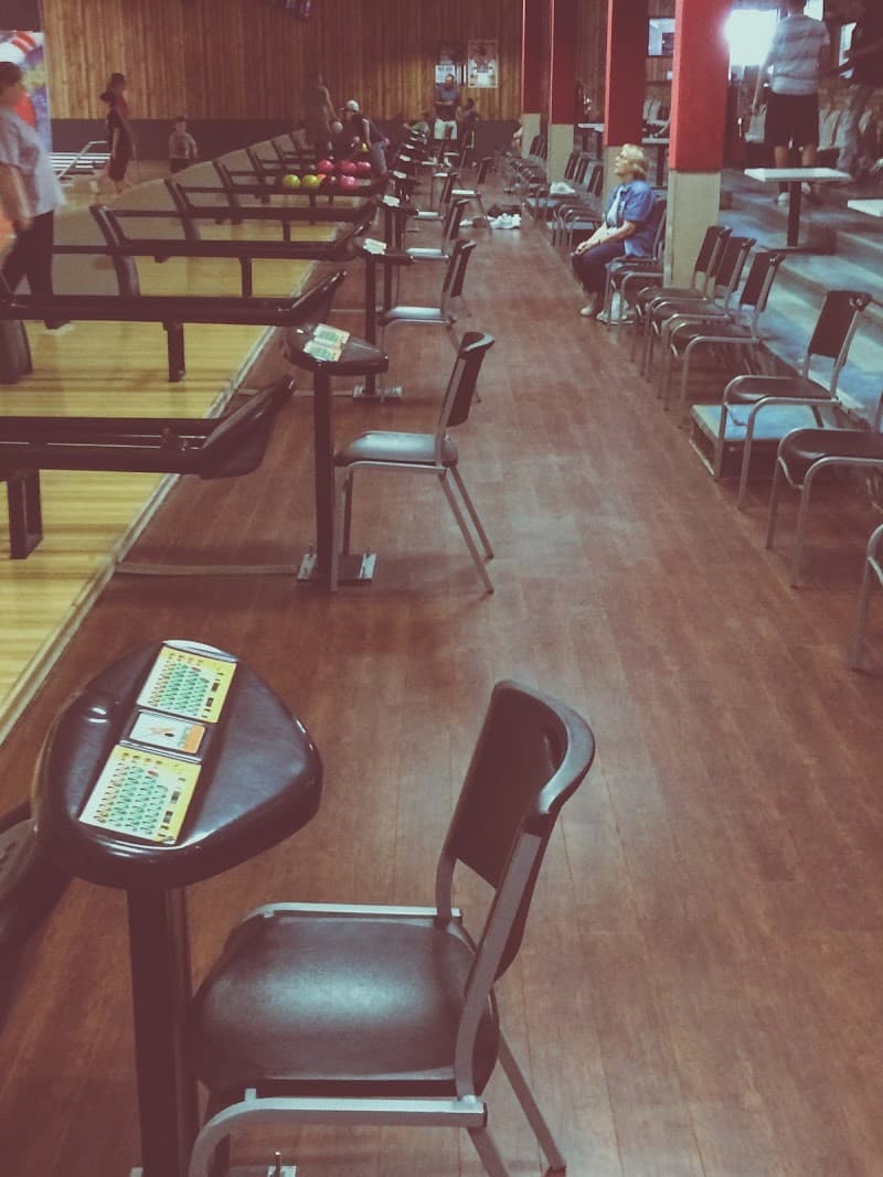 Interior view of RollHouse Fairfield bowling alley