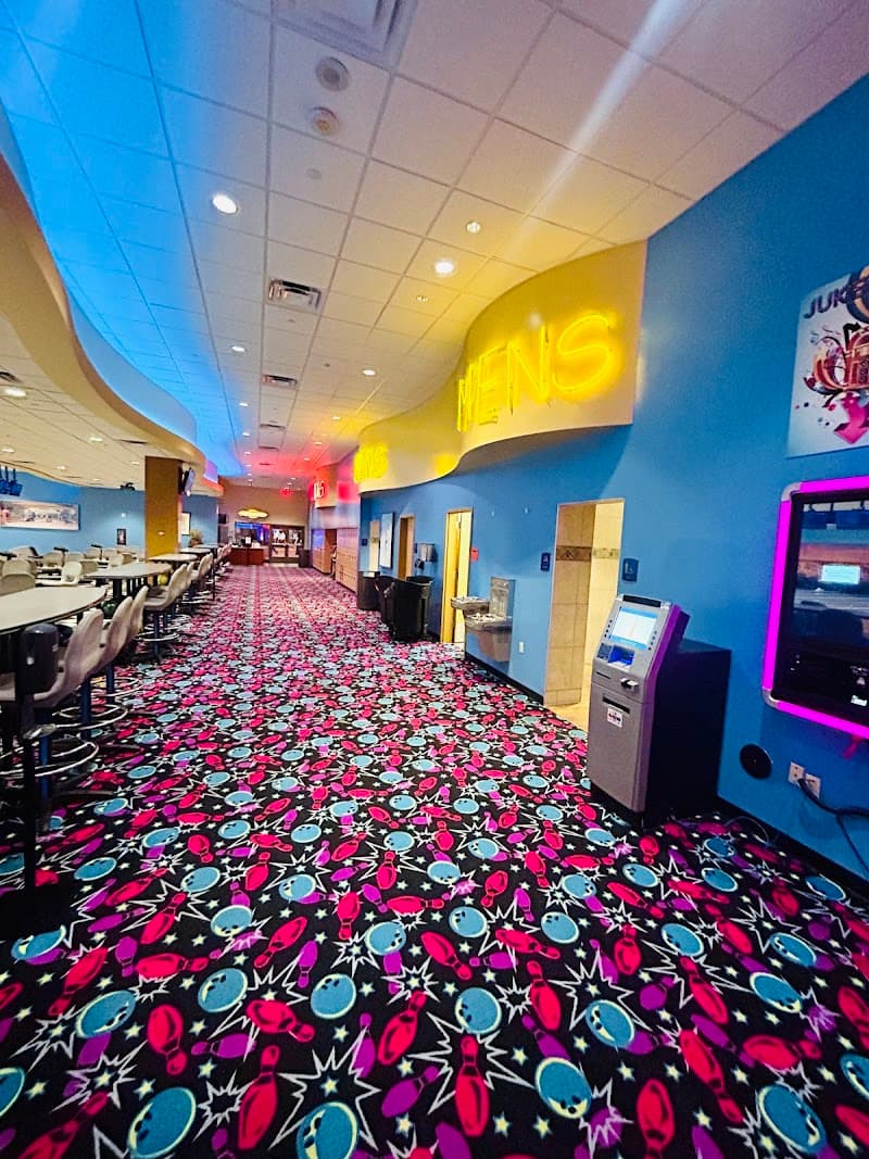 Interior view of Rolling Thunder Lanes bowling alley