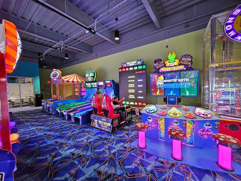 Interior view of Round1 Bowling & Arcade - Glendale bowling alley