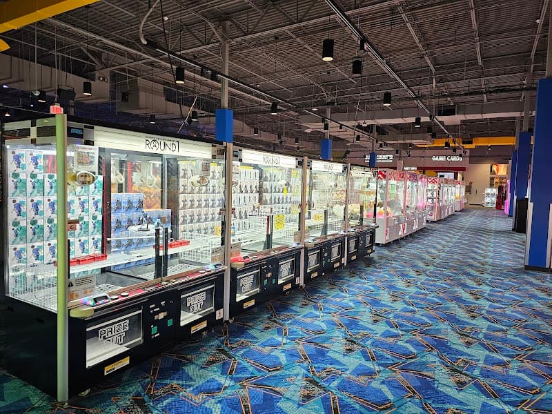 Interior view of Round1 Bowling & Arcade South Hill Mall bowling alley