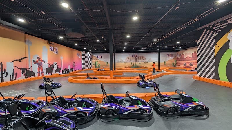 Interior view of Rush Maxx bowling alley