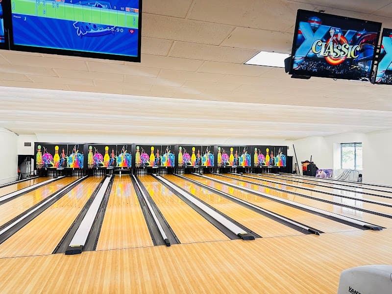Interior view of Saint Clair, River Lanes bowling alley