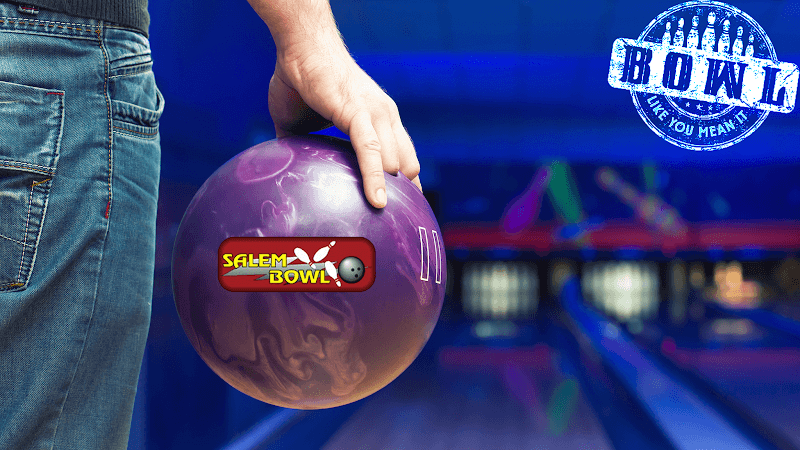 Interior view of Salem Bowl bowling alley