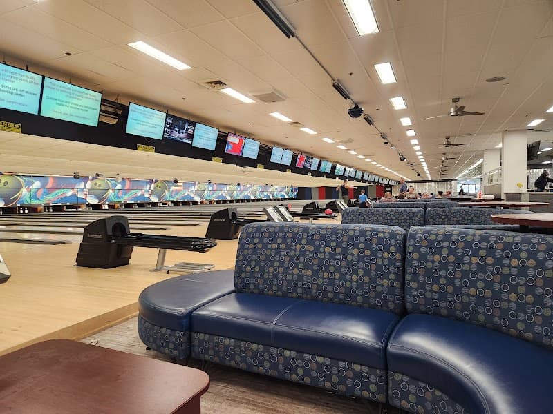 Interior view of Schofield Bowling Center bowling alley