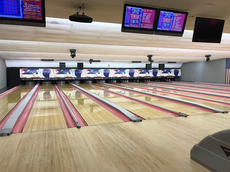 Interior view of Seven Hills Lanes bowling alley