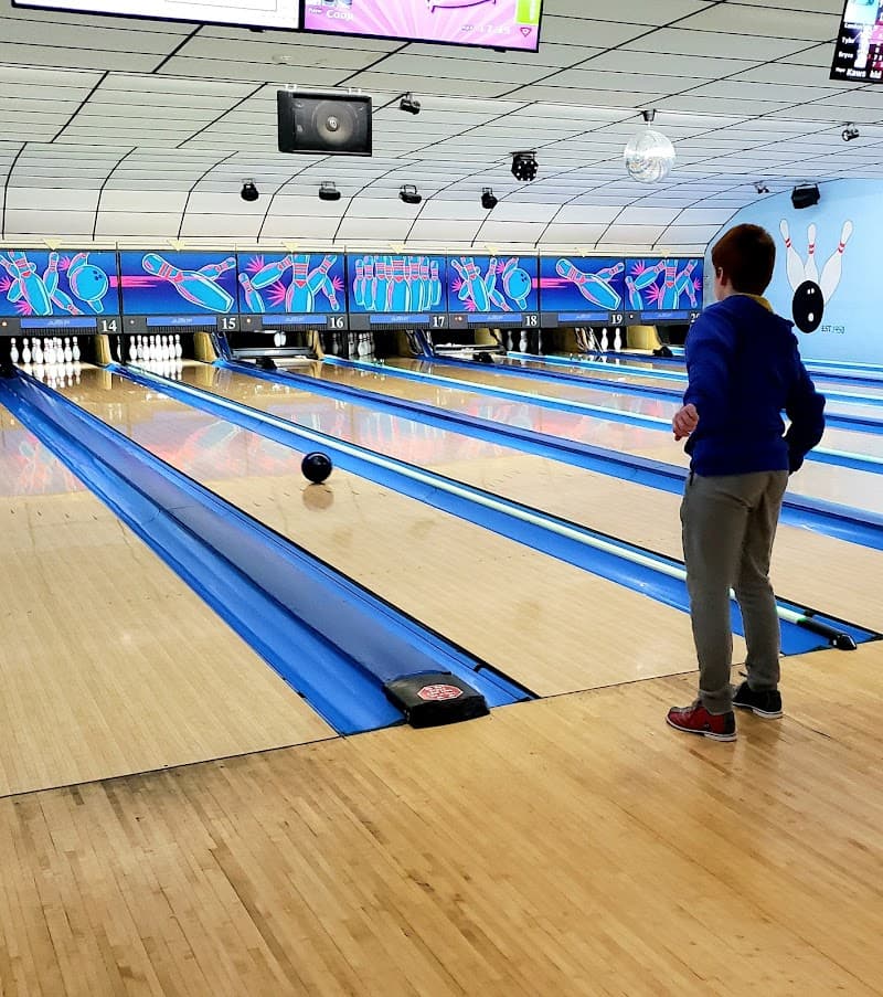 Interior view of Sheffield Lanes bowling alley