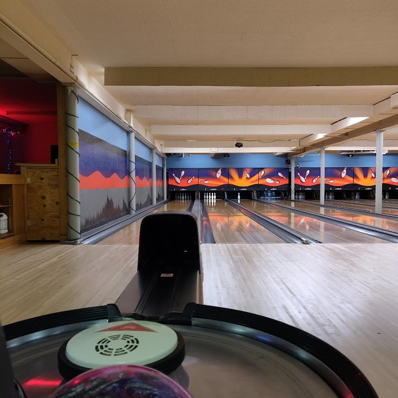 Interior view of Silver Bowl bowling alley