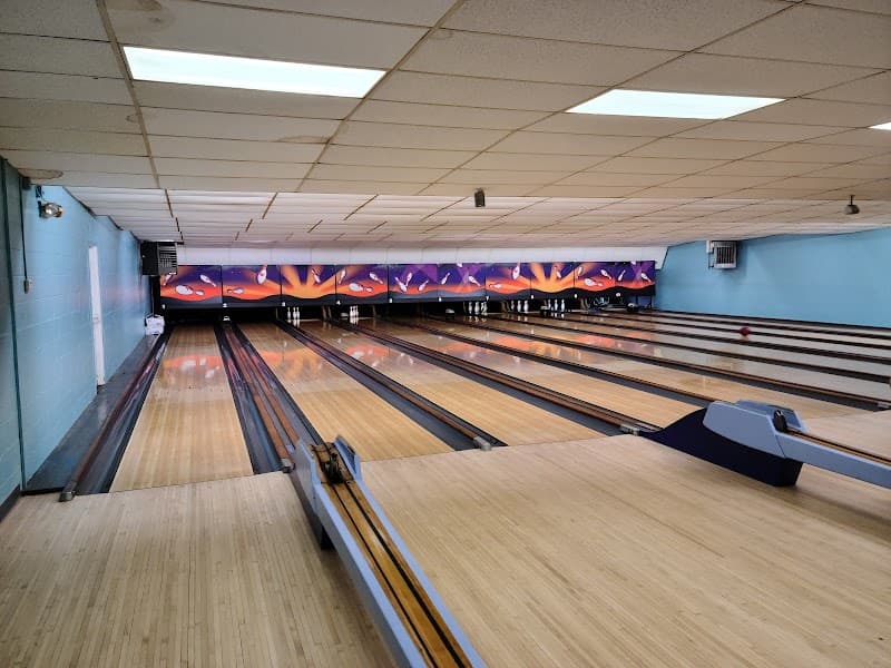 Interior view of Sophie's Lanes bowling alley