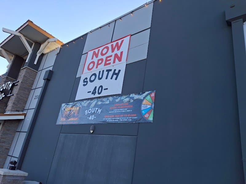 Interior view of South 40 bowling alley