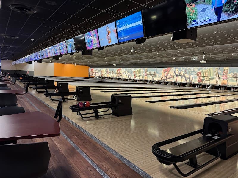 Interior view of South Side Bowl bowling alley
